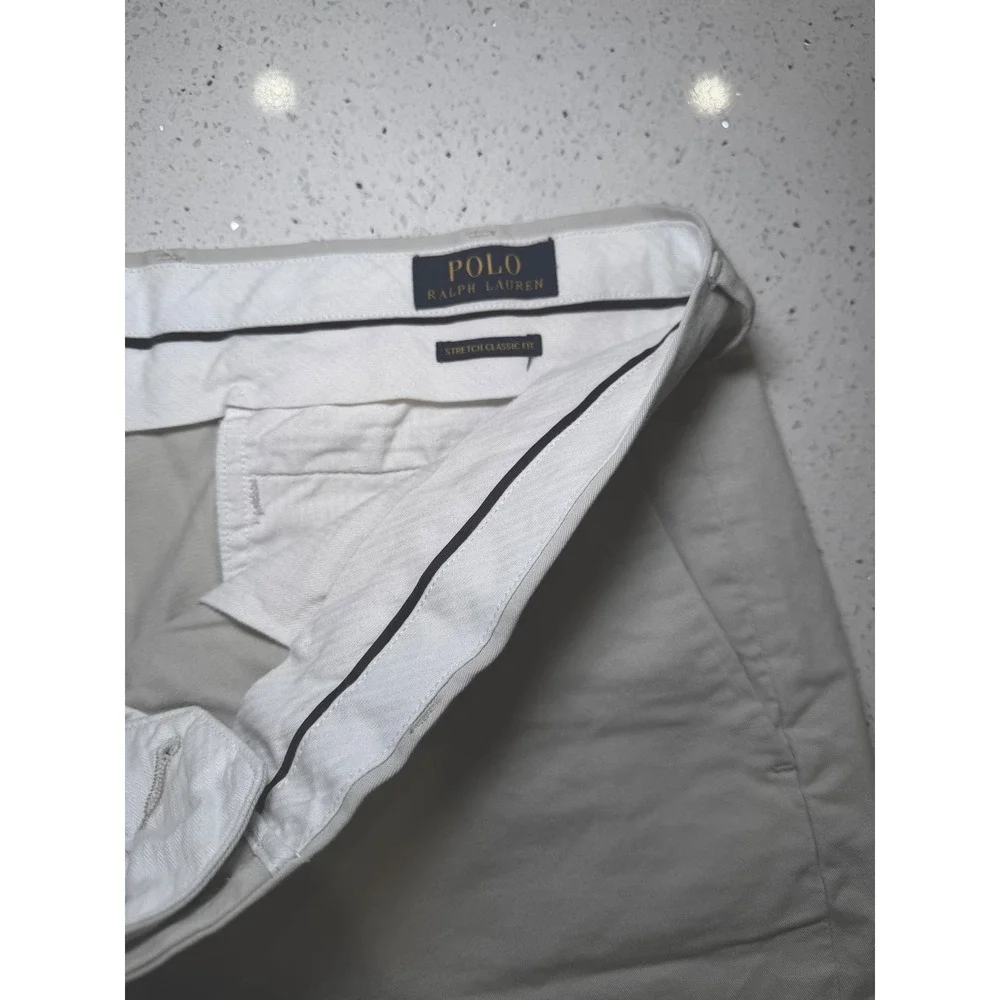 Polo Ralph Lauren Mens Stretch Classic Fit Chino Shorts Tan Khaki Size 38